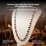 Tulsi Karungali Mala Silver Cap 54 beads - view 4