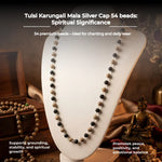 Tulsi Karungali Mala Silver Cap 54 beads - view 10