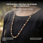 Tulsi Rudraksha Mala Silver Cap 54 beads - view 9