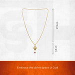 Gold Plated OM Shiva Trishul Chain Necklace