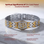Om Gold Plated Duotone Bracelet - view 3