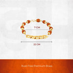 Gold Plated Rudraksha Chain Bracelet - view 4