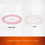 Rose Quartz Heart Chakra Set | Rose Quartz Anklet & Bracelet Combo - view 3