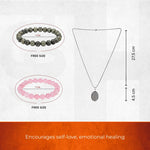 Rose Quartz and Pyrite Bracelet Combo with Pyrite Pendant for Love and Wealth combo - view 4