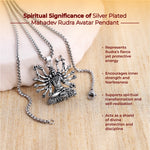Silver Plated Mahadev Rudra Avatar Pendant - view 2