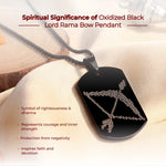 Oxidized Black Lord Rama Bow Pendant - view 3