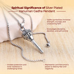 Silver Plated Hanuman Gadha Pendant - view 3