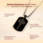 Oxidized Black Hanuman Gadha Pendant - view 3