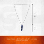 Sodalite Stone Locket with Chain - view 2