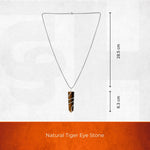 Tiger Eye Stone Locket with Chain - view 2