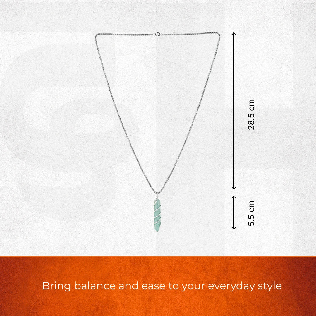 Amazonite Stone Locket with Chain - view 2