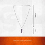 Amethyst Stone Locket with Chain