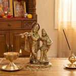 Lord Radha Krishna Brass Idol