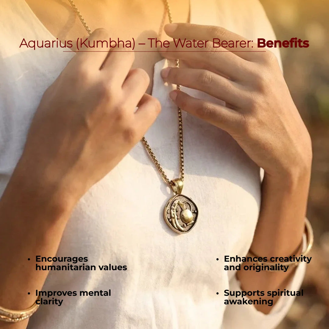 Aquarius (Kumbh) Rashi Pendant - view 8