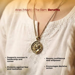 Aries (Mesh) Rashi Pendant - view 3