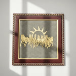 7 Horses Pyrite Frame for Wealth and Success with Pyrite Pyramid combo - view 3
