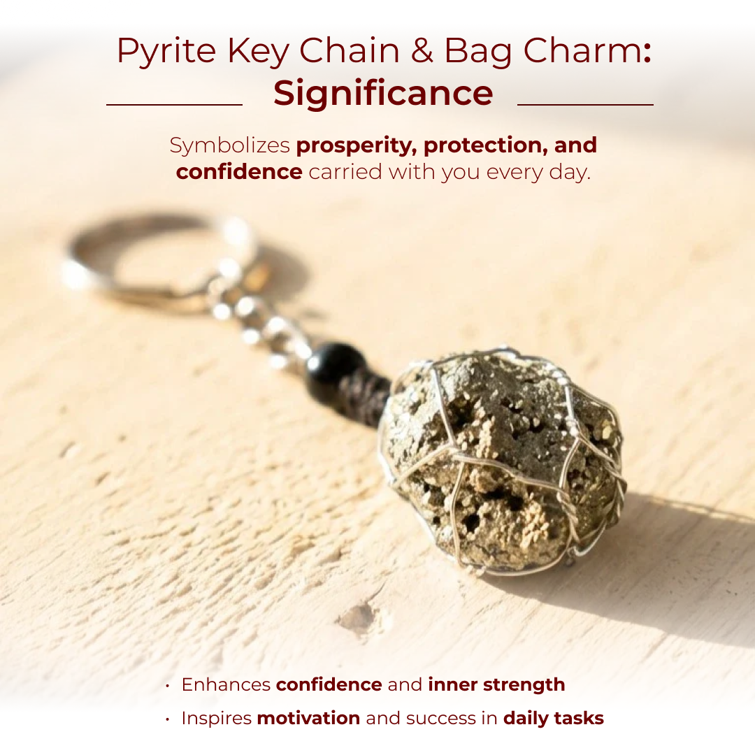 Pyrite Key Chain & Bag Charm - view 7