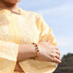 Gold Plated Rudraksha Unisex Bracelet - view 3