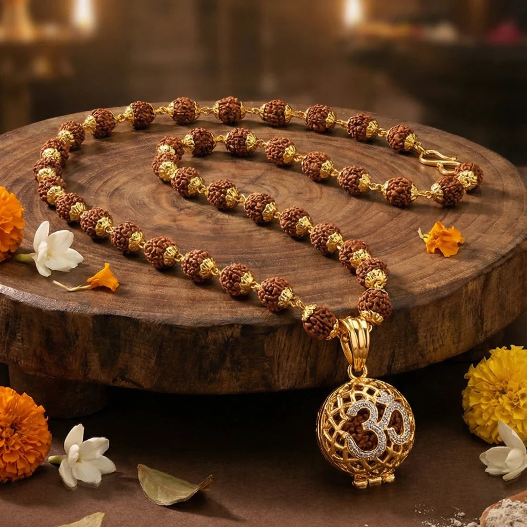 Rudraksha Mala with 9 Mukhi Rudraksha - view 9
