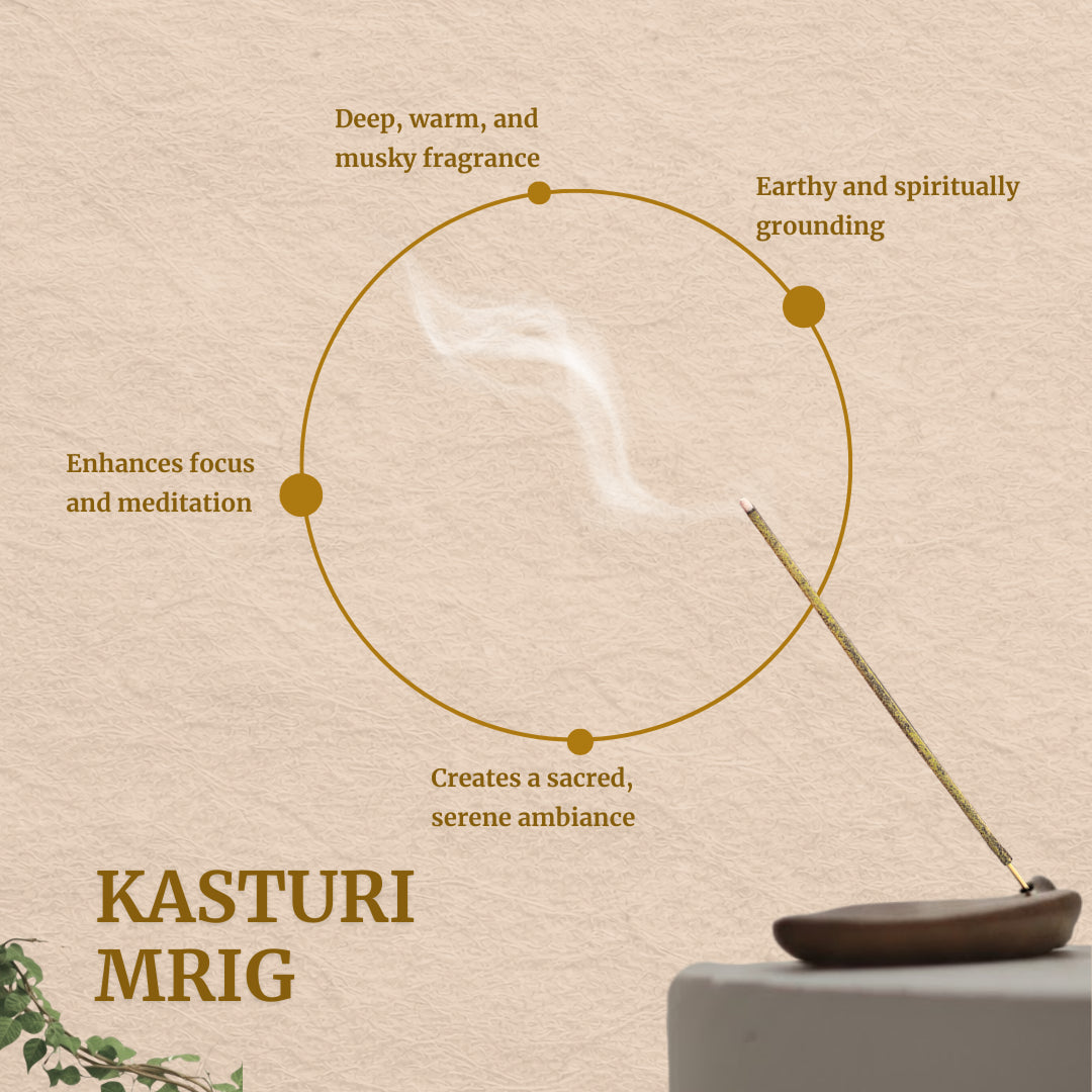 Divine Hindu Kasturi Mrig Fragrance Agarbatti / Incense Sticks (Pack of 30)