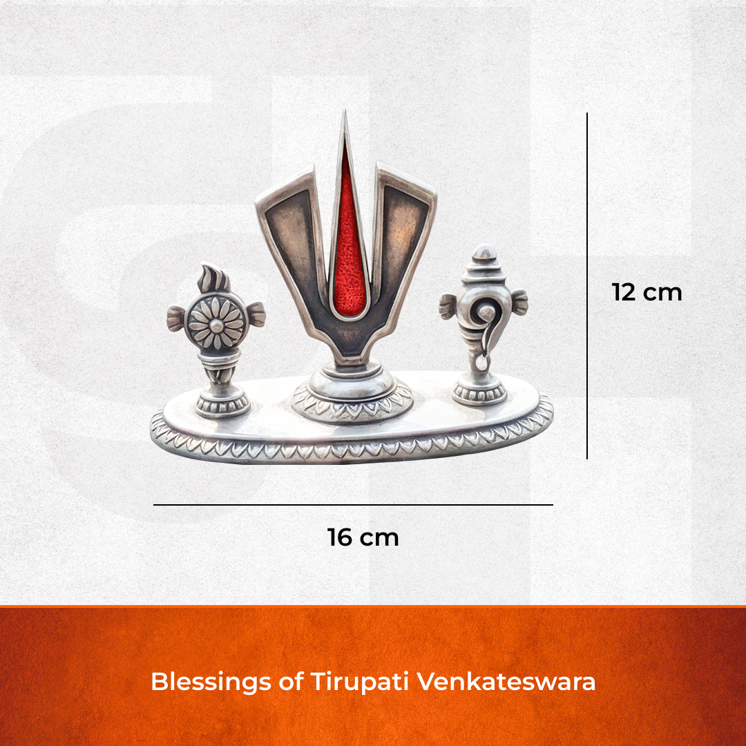 Shanku Chakra Namam | Decor for Home Temple, Car & Workspace
