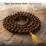 Tiger Eye Stone Mala 108 Beads - view 4