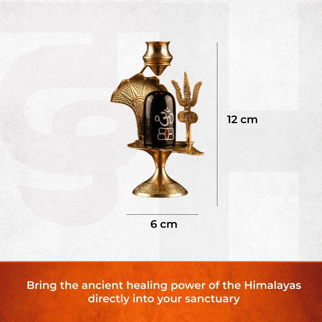 Brass Shivling with Jal drop