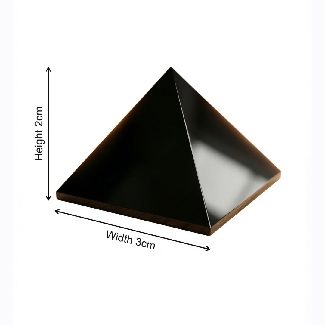 Protective Black Obsidian Pyramid - view 6