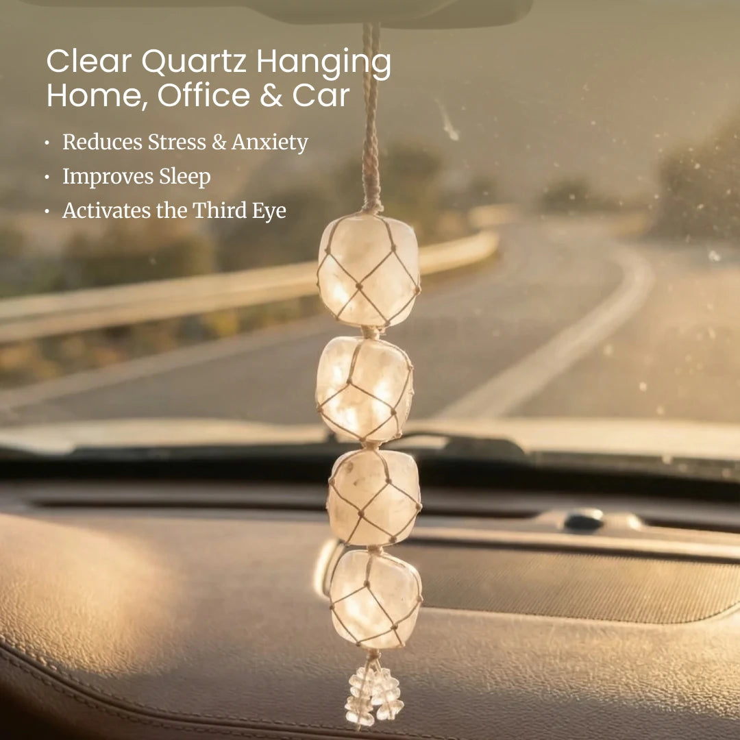 Clear Quartz Hanging Home, Office & Car - view 5