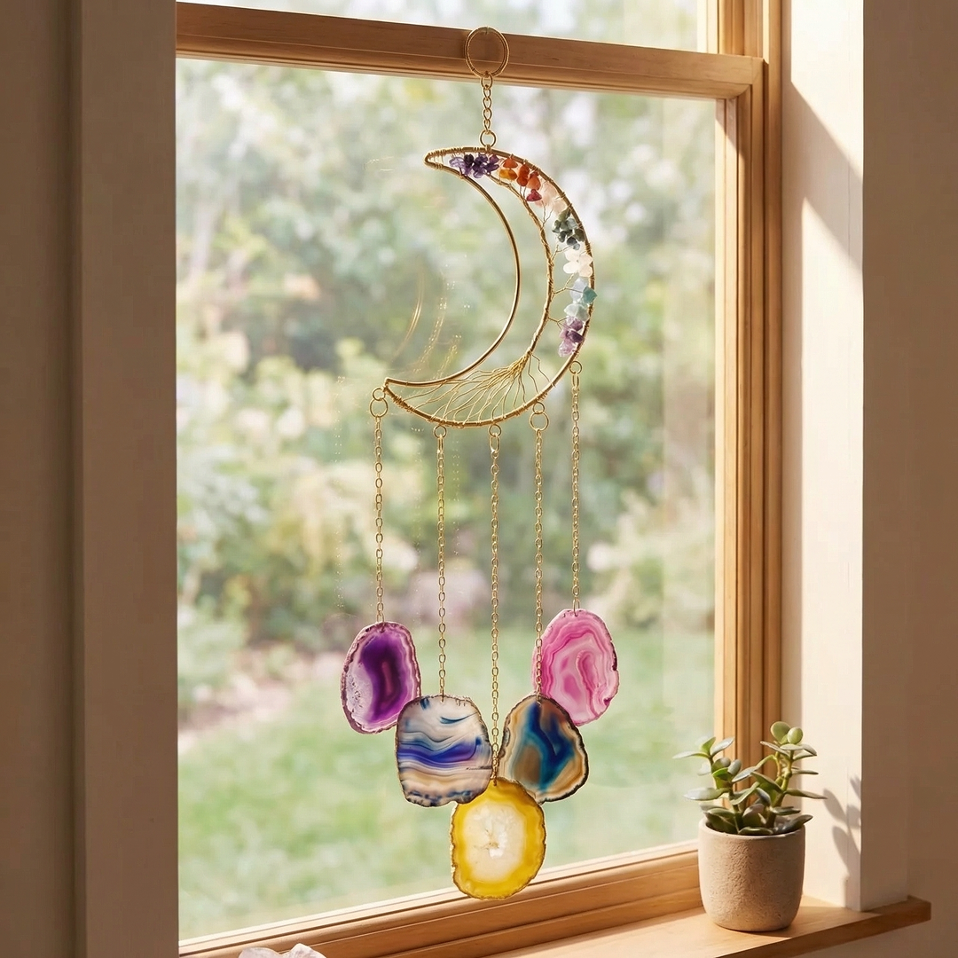 Moon 7 Chakra Agate Dream Catcher