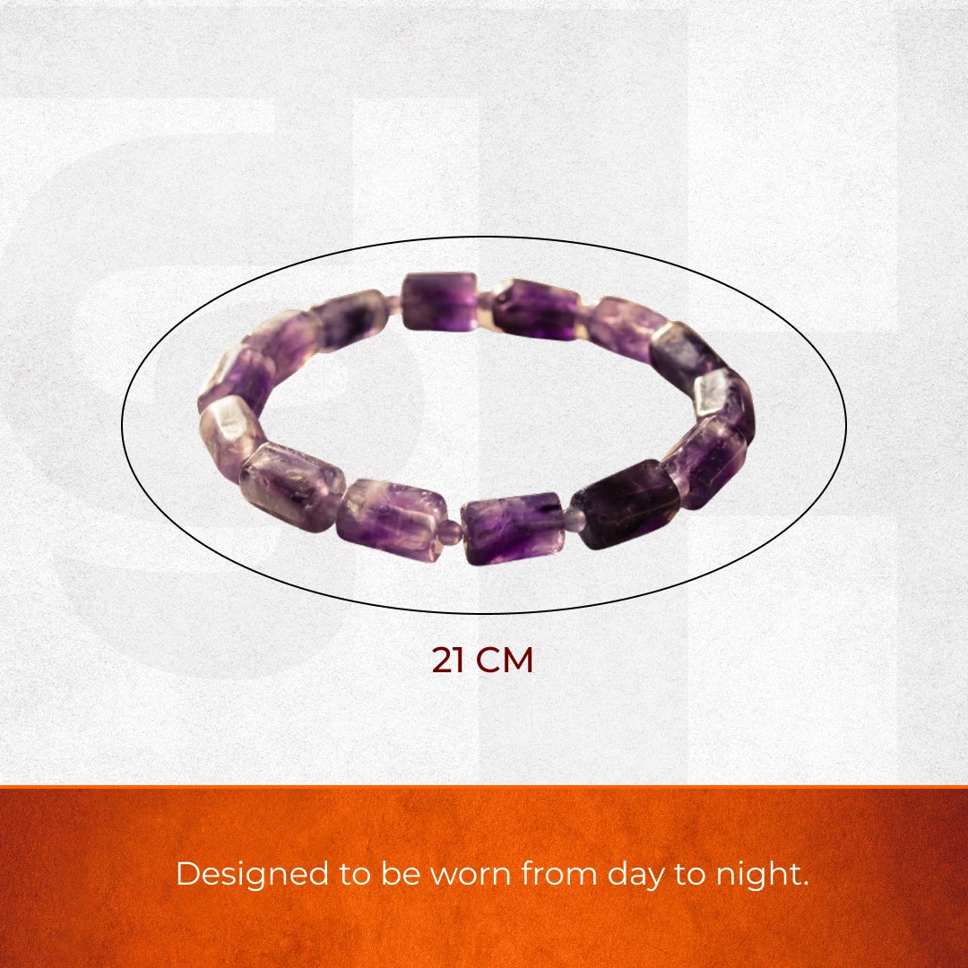 Amethyst Rectangular Stone Bracelet - view 9