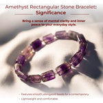 Amethyst Rectangular Stone Bracelet - view 10
