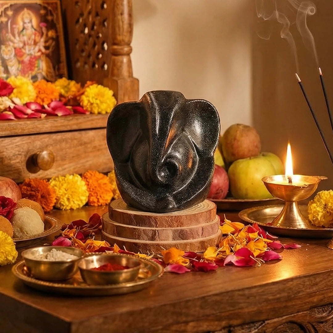 Natural Pyrite Ganesha Idol