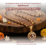 Rudraksha Mala with 9 Mukhi Rudraksha - view 17