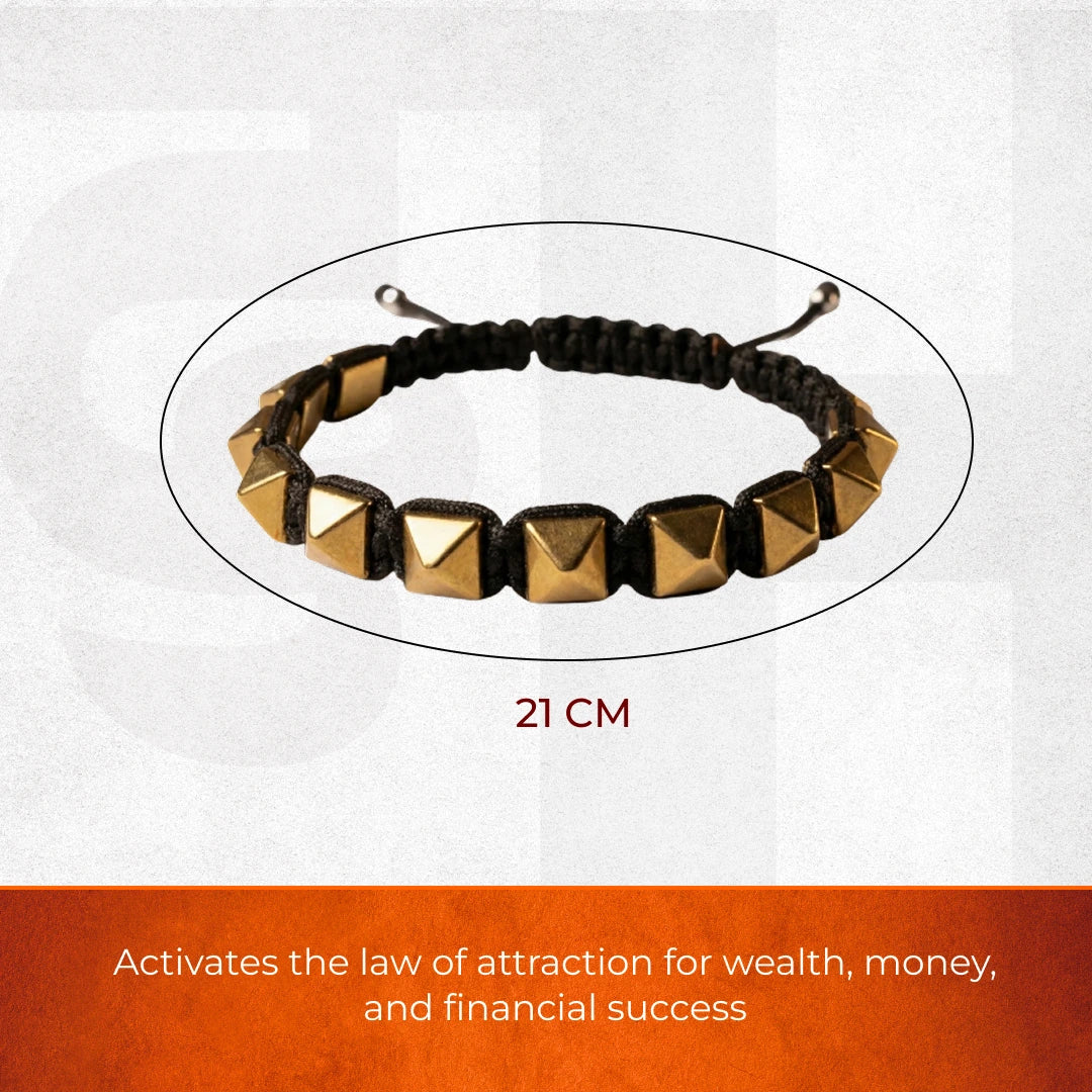 Golden Pyrite Pyramid Bracelet - view 9