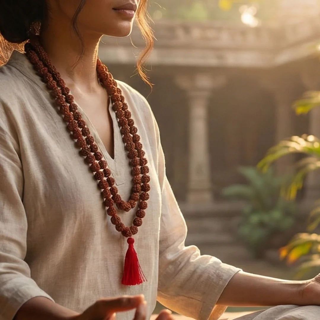 Sacred 108-Beads 7 Mukhi Rudraksha Mala - view 6
