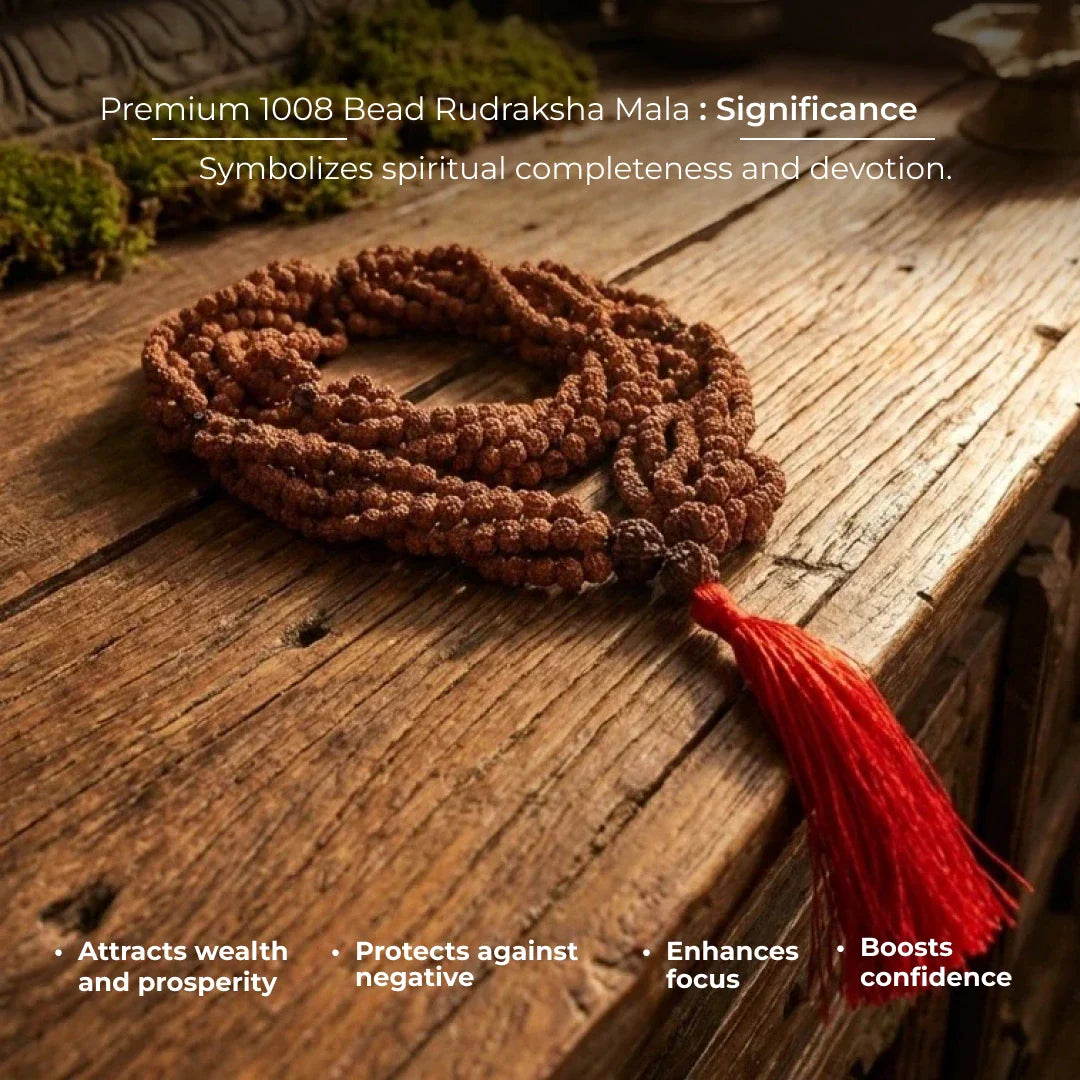 Premium 1008 Bead Rudraksha Mala - view 6