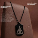 Oxidized Black Mahadev Engraved Pendant - view 6
