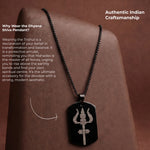Oxidized Black Mahadev Trishul Pendant - view 5