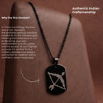 Oxidized Black Lord Rama Bow Pendant - view 7
