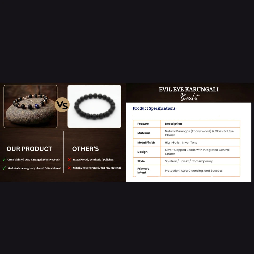 Evil Eye Karungali Bracelet - view 5