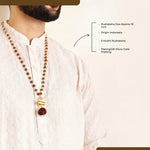 Gold-Plated Rudraksha Shiva Damroo Trishool Necklace - view 2