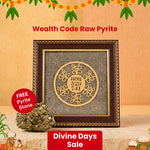 Wealth Code Raw Pyrite Frame for Power & Energy Flow with FREE Raw Pyrite Stone