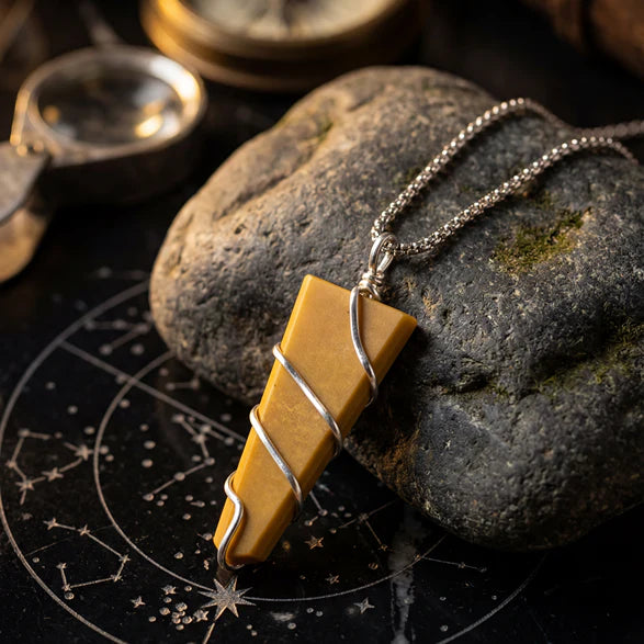 Yellow Aventurine Stone Locket with Chain - view 5
