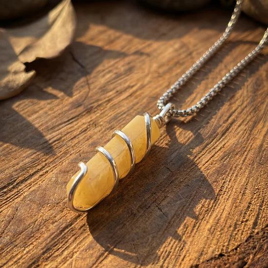 Yellow Aventurine Stone Locket with Chain - view 13