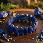 Lapis Lazuli Flat Beaded Bracelet - view 2