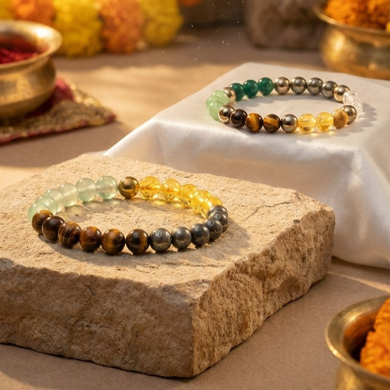 Dhan Yog & Money Magnet Bracelet Combo – Wealth & Prosperity - view 3