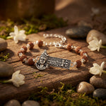 Rudraksha Silver Cap Mahadev Bracelet