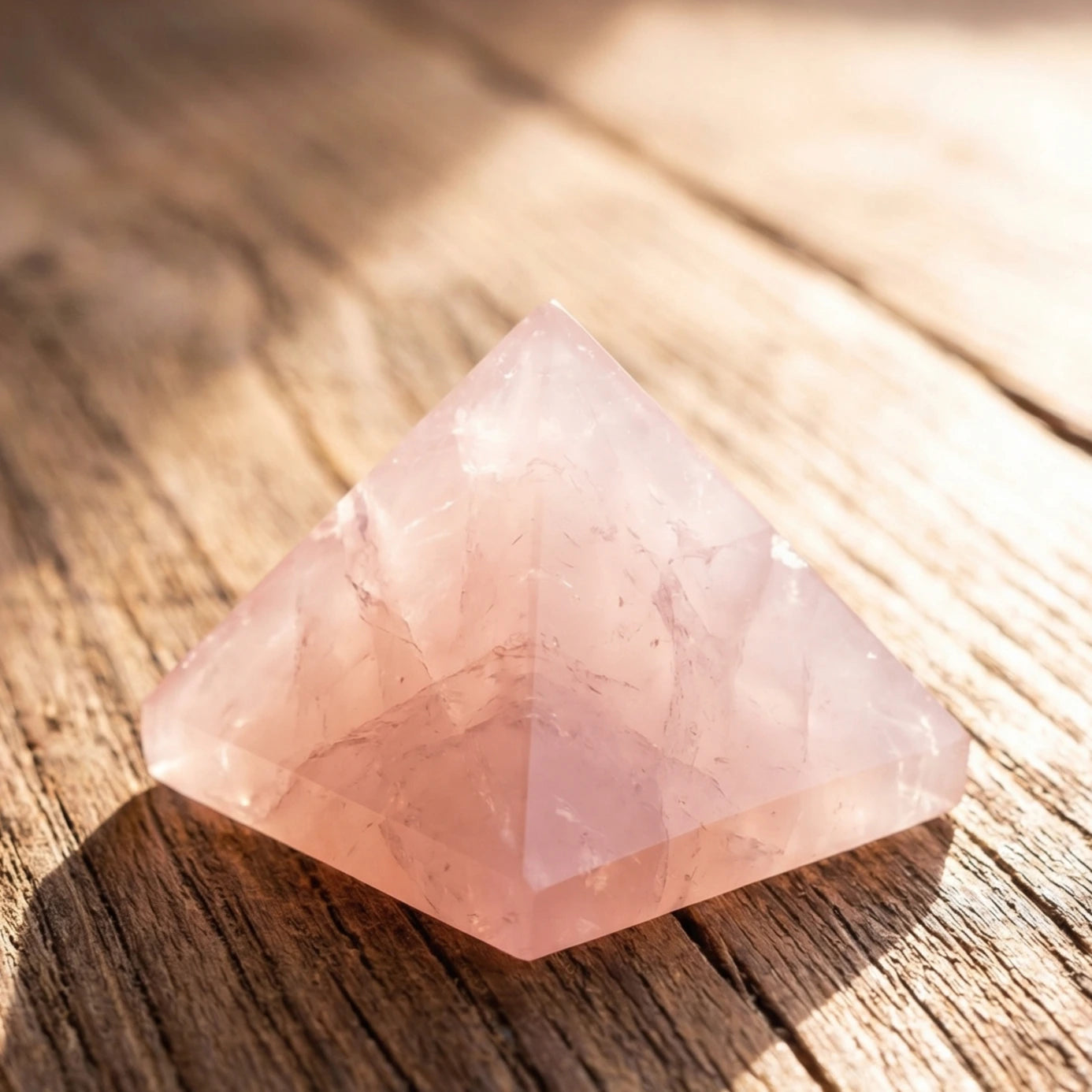 Rose Quartz Pyramid for Love & Harmony