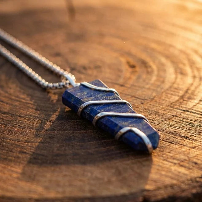 Lapis Lazuli Stone Locket with Chain - view 10
